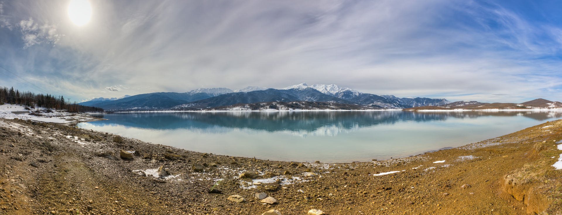 Lake Plastiras, panorama, Thessaly, Greece