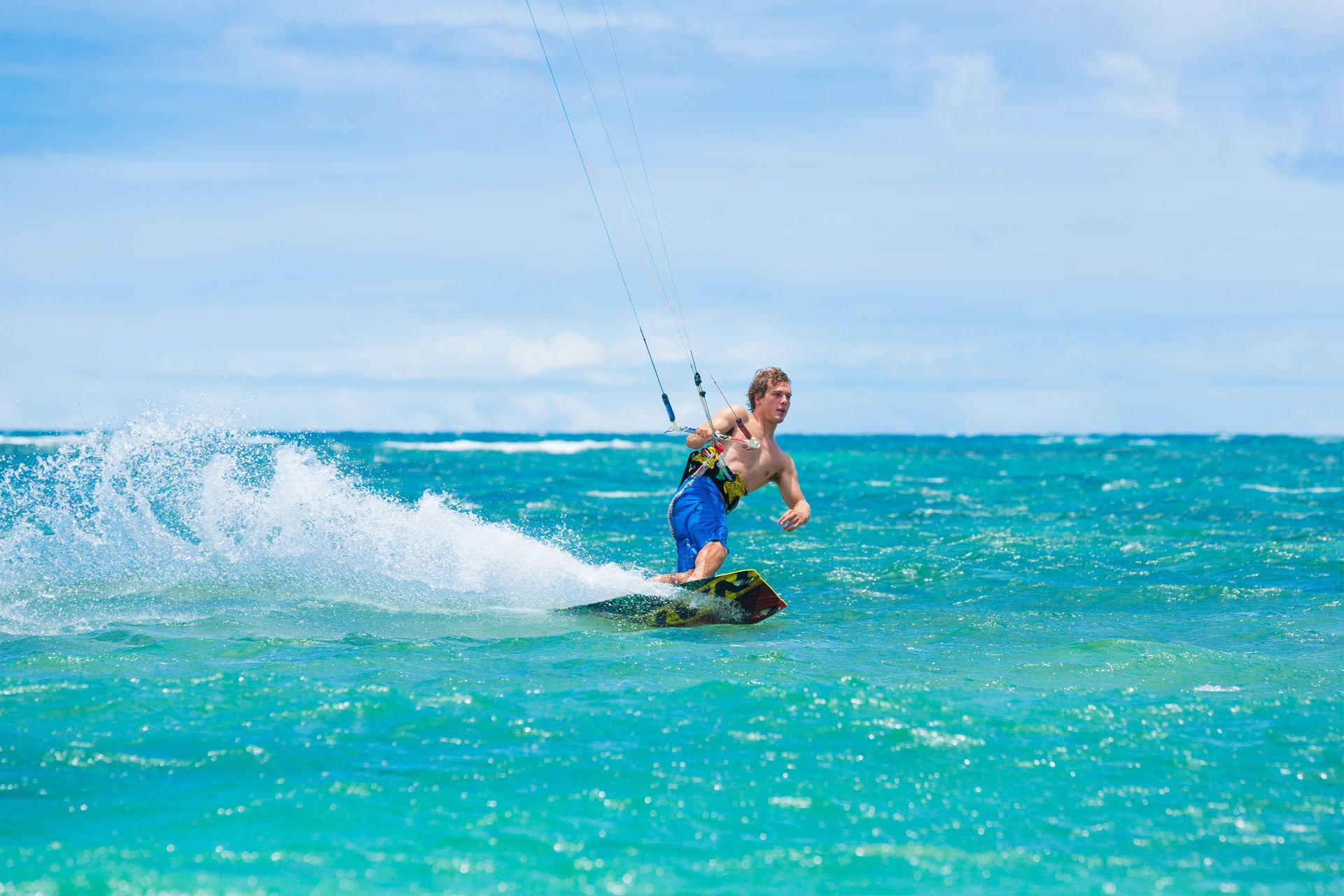 Kite Boarding, Fun in the ocean, Extreme Sport, Leukada
