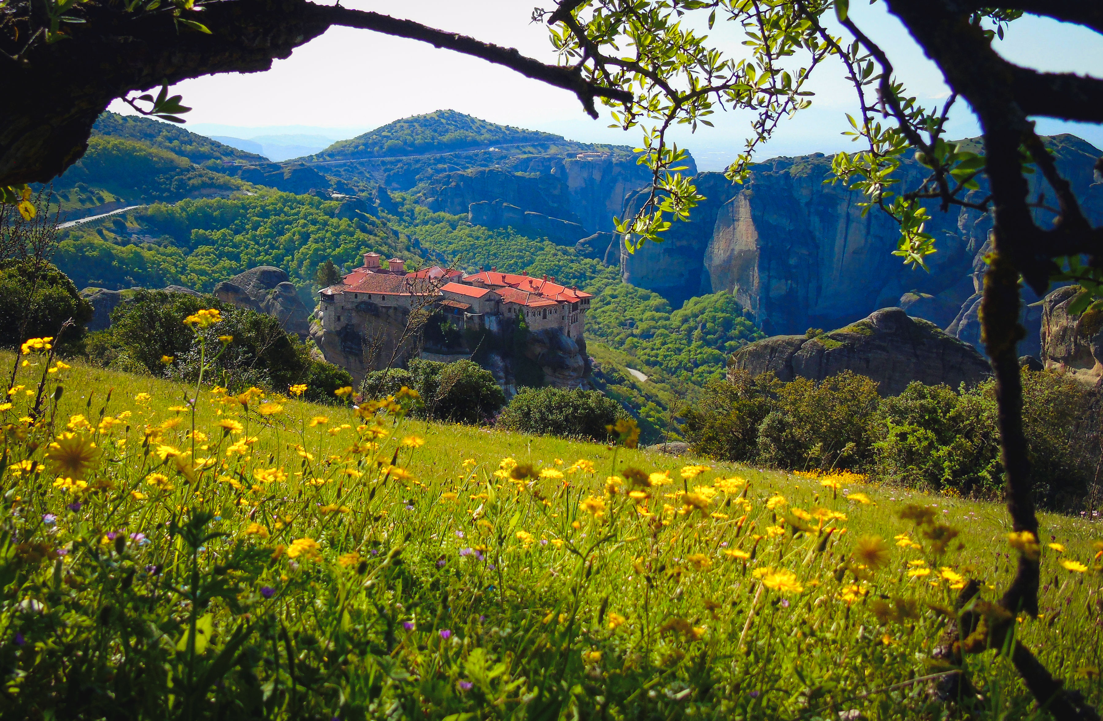 Spring in Meteora is especially beautiful, with nature in full bloom