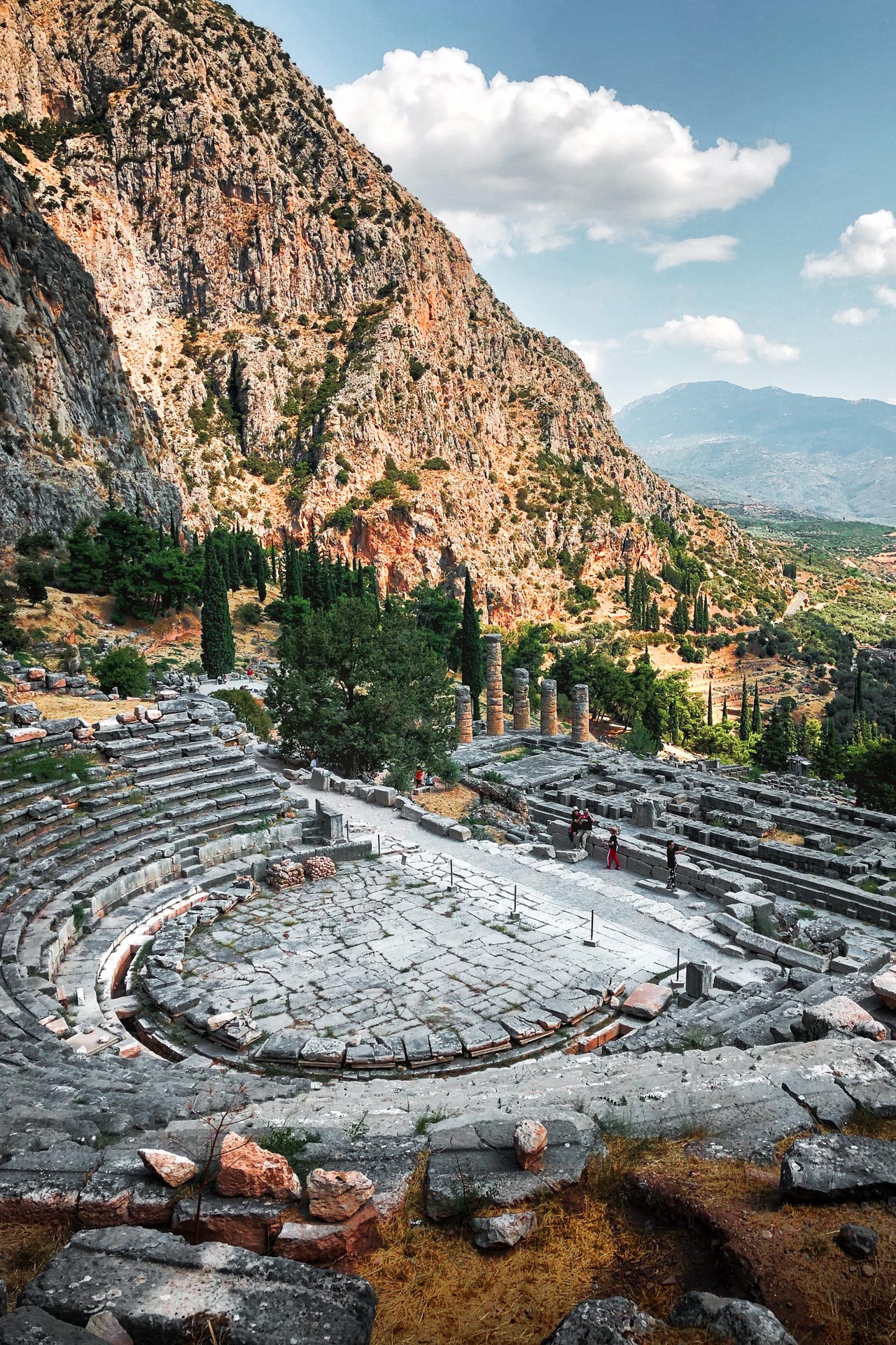 Originally built in the 4th century BC, Delphi’s theatre was the artistic home of the sanctuary