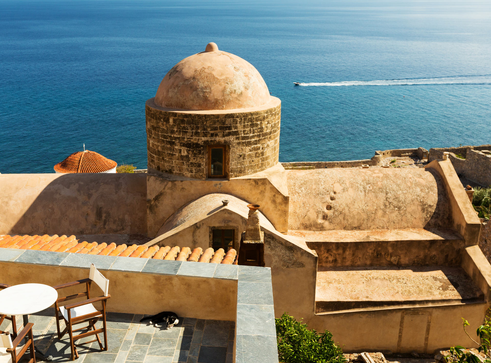 The medieval town of Monemvasia, Peloponnese, Greece