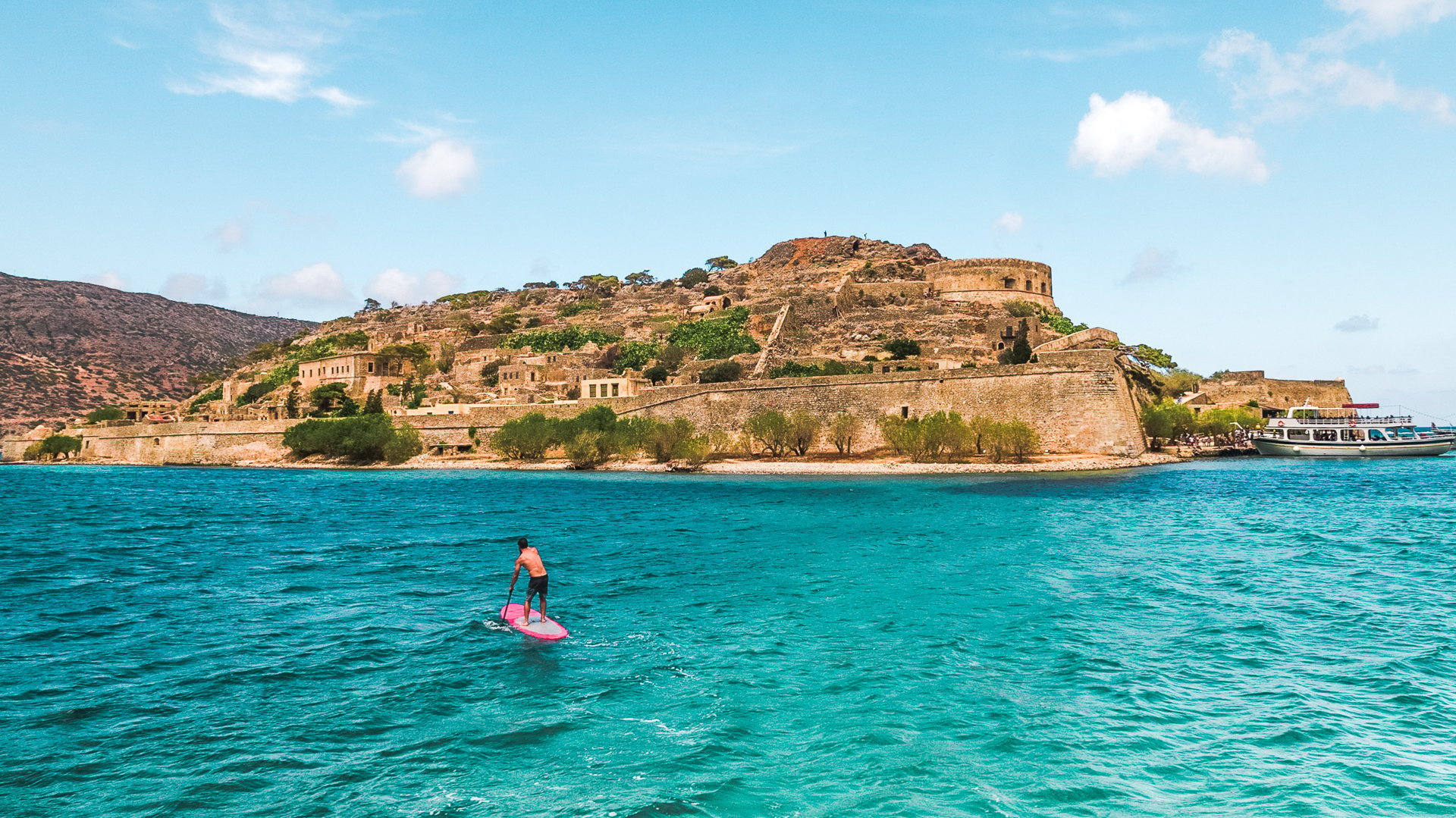 SUP στο νησί της Σπιναλόγκας, Κρήτη