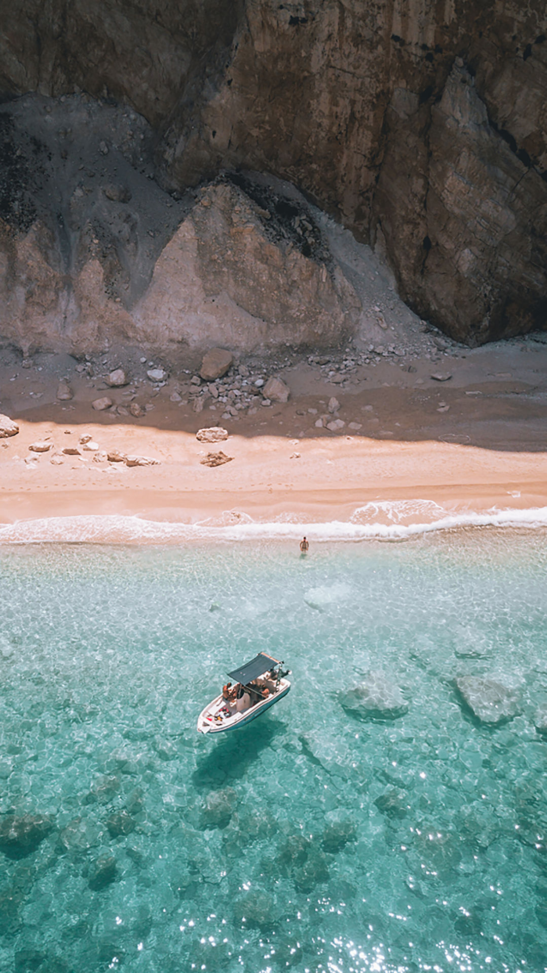 The real swimming treat comes from the stops made by the boat on the way there or back, Zakyntho