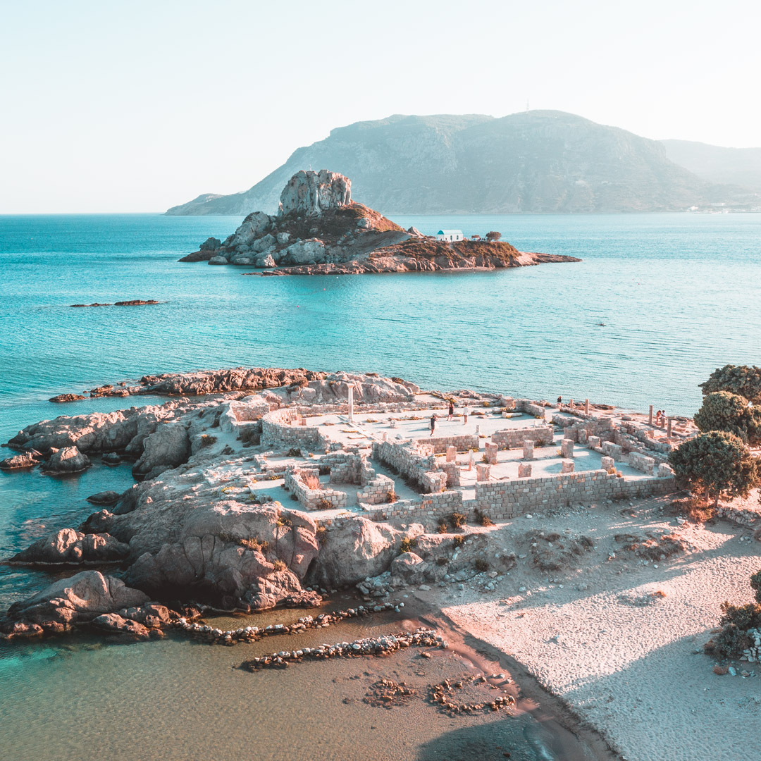 Agios Stefanos, one of the most photogenic beaches on Kos