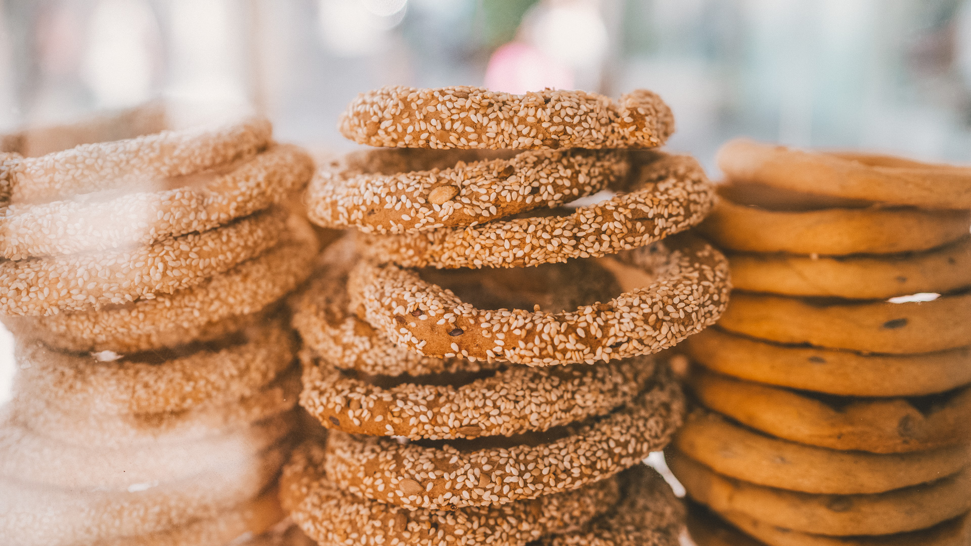 Breakfast for Athenians is often no more than a koulouri (a sesame seed-crusted bread ring) on the go