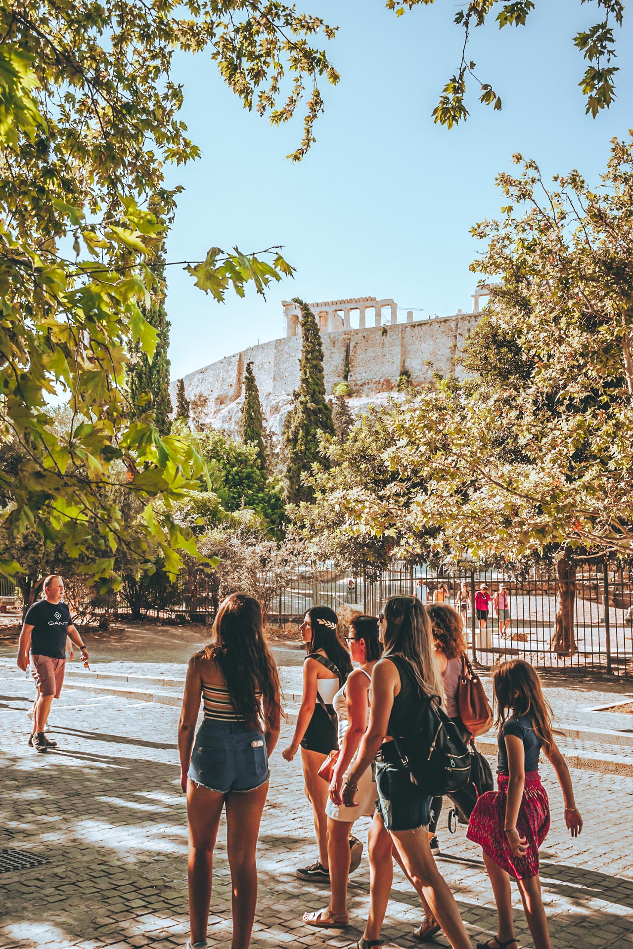 Head up the pedestrianised street of Dyonisiou Areopagitou