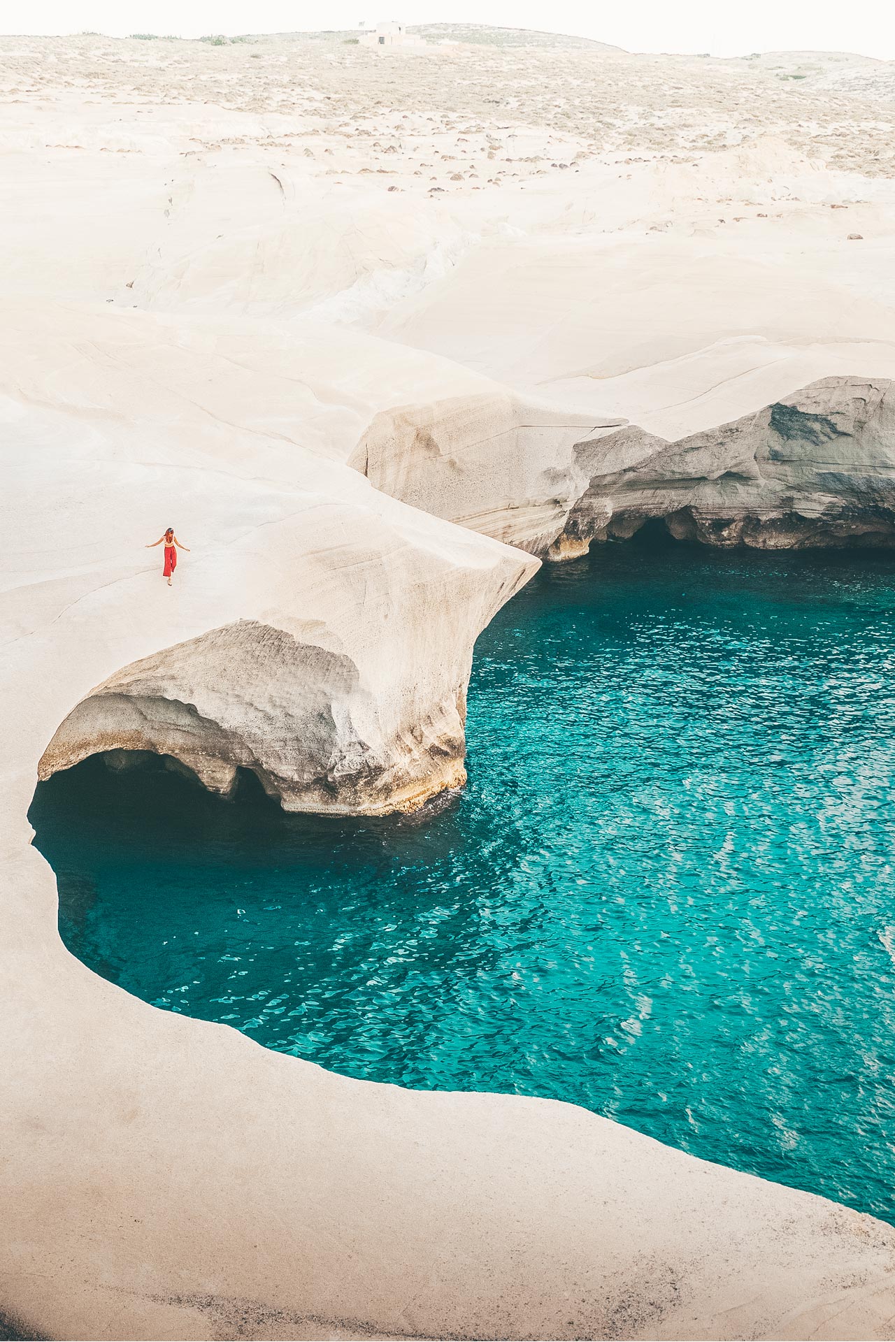 Incredible Sarakiniko beach, a trip to the moon in Milos island