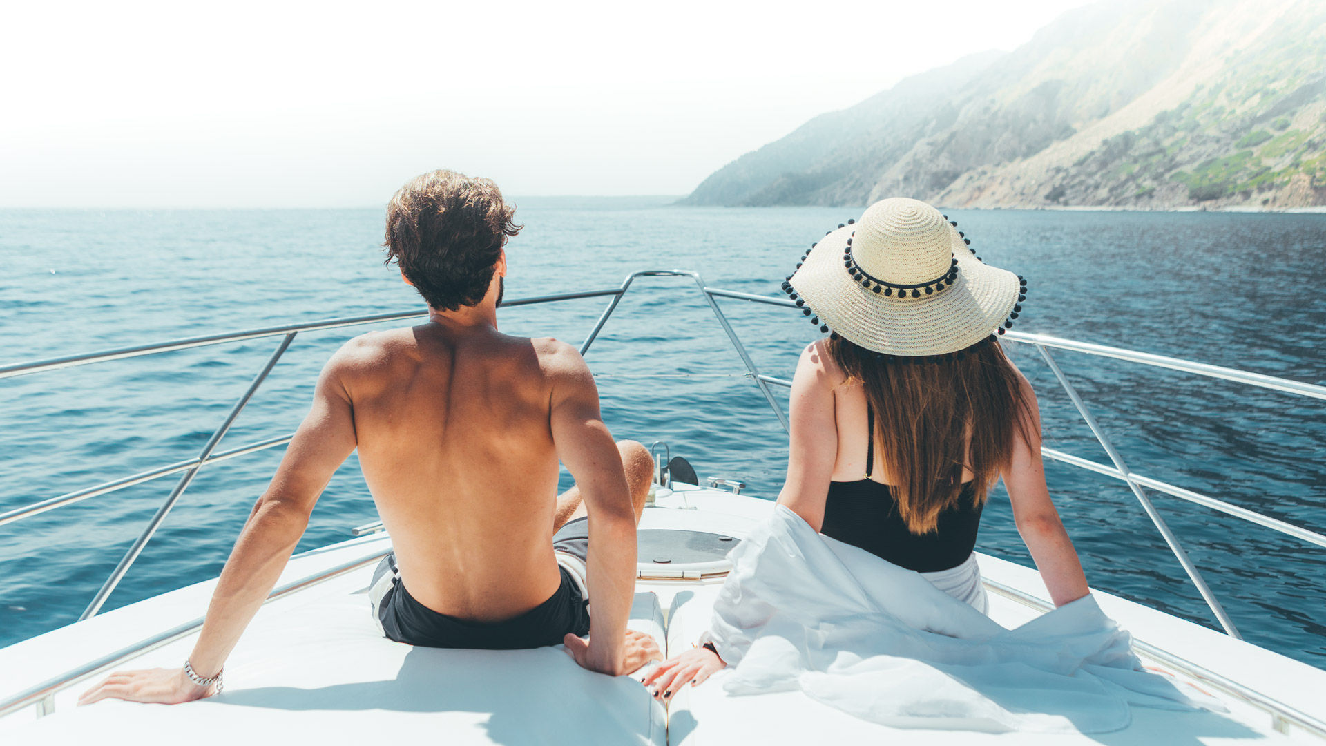 Priceless moments with your favorite person on a boat trip in the Southern part of Kos island