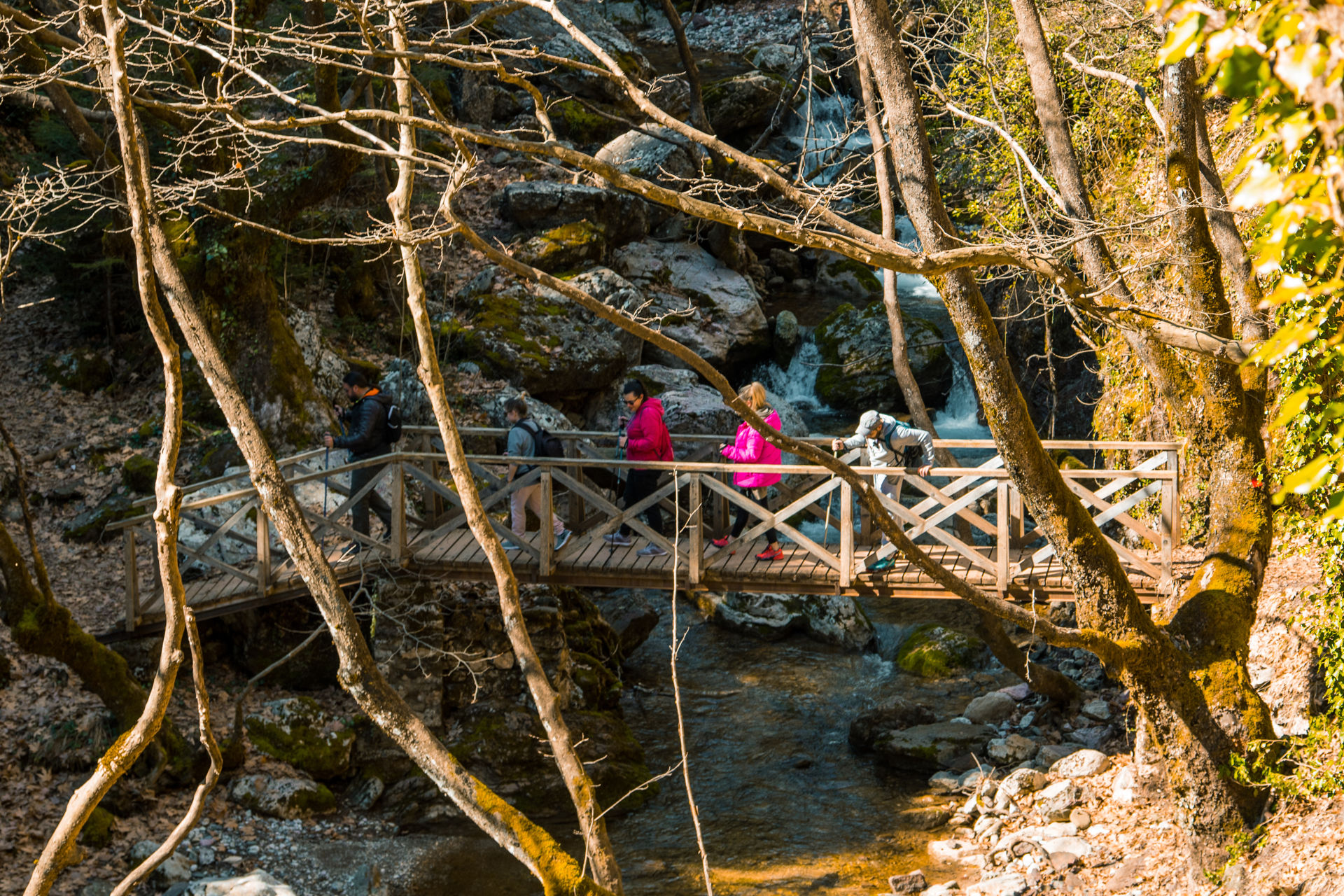 Via Ferrata path. Hiking to the Black Cave