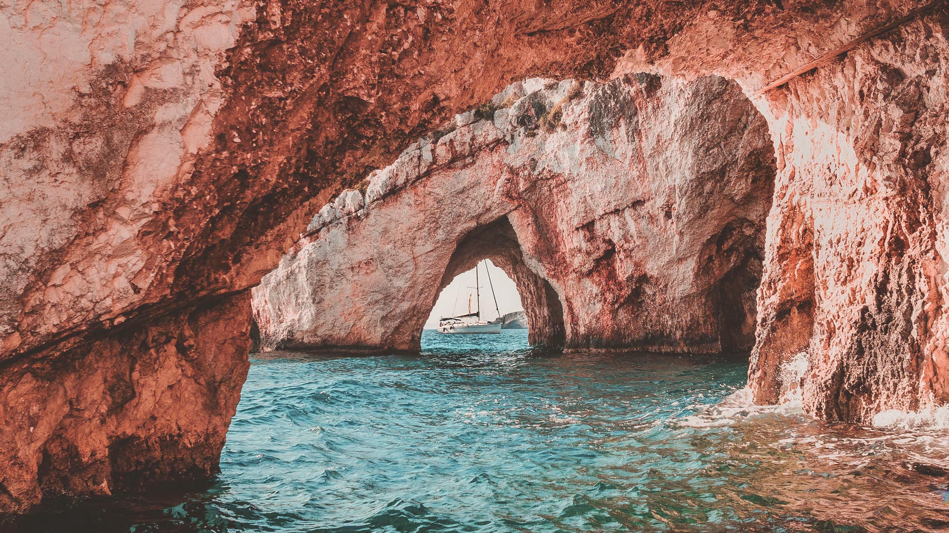 The Blue Caves of Zakynthos are only accessible by the sea