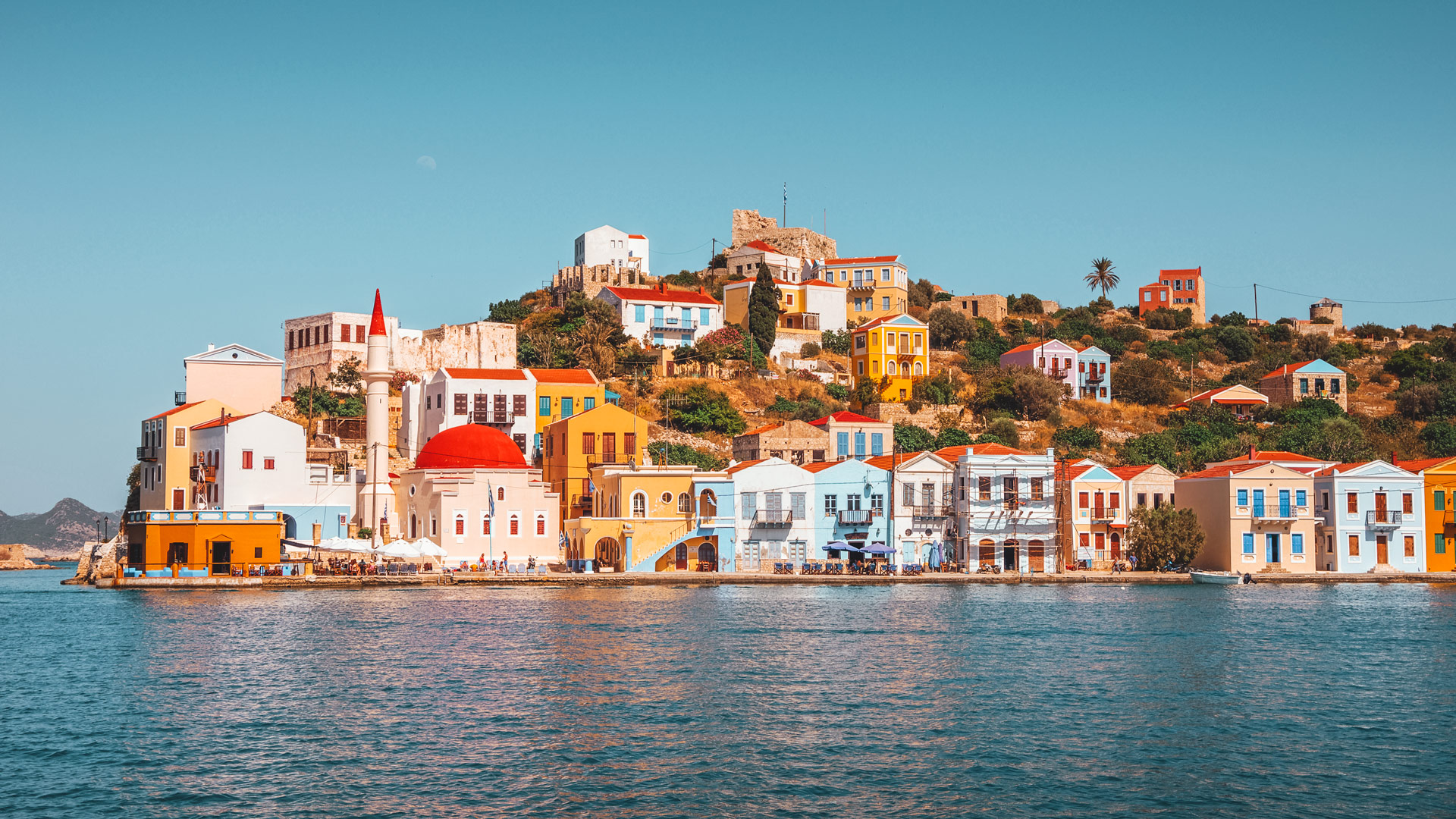 The harbour of Kastelorizo, a technicolour amphitheatre