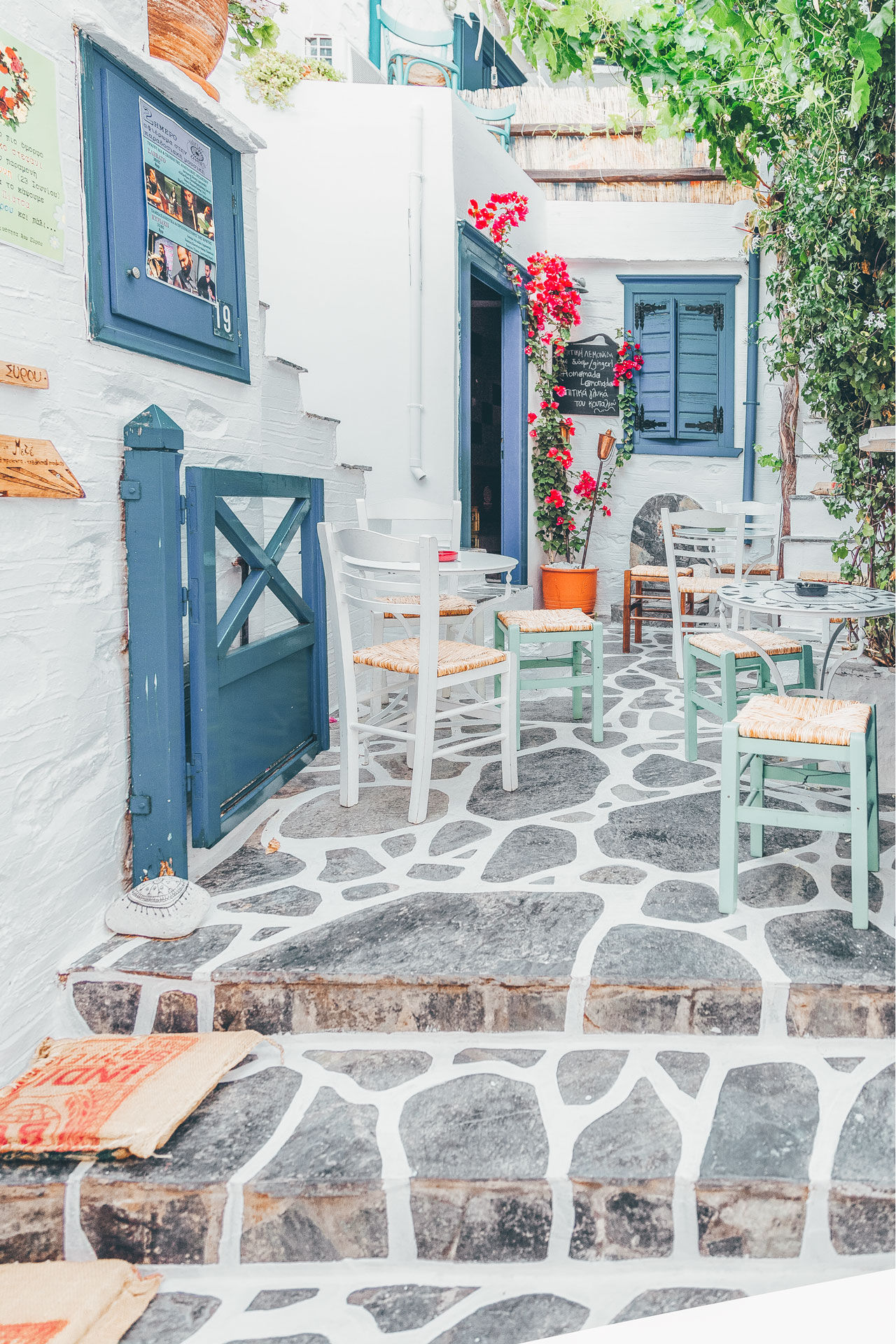 The Piatsa, is where you'll find most of the cafes and tavernas