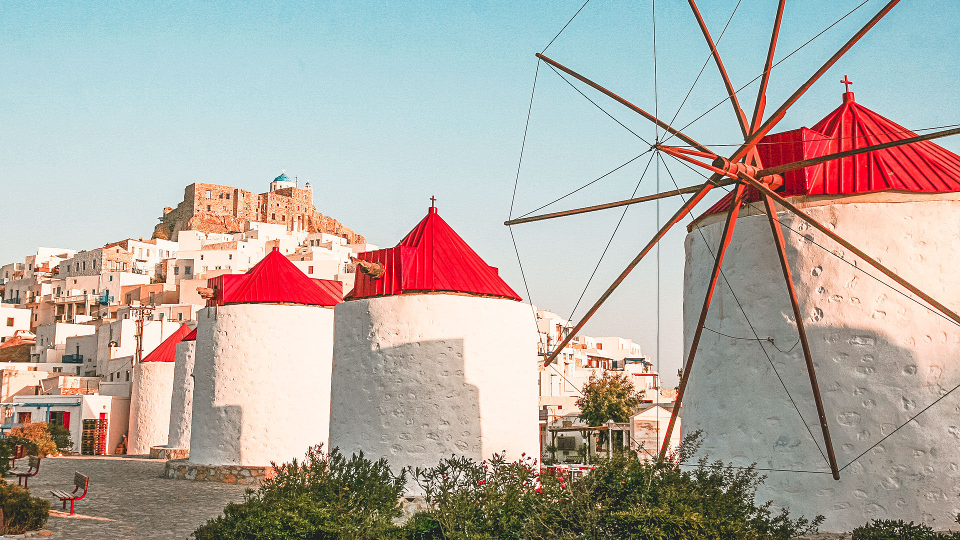 The Windmills of Hora in Astypalaia island