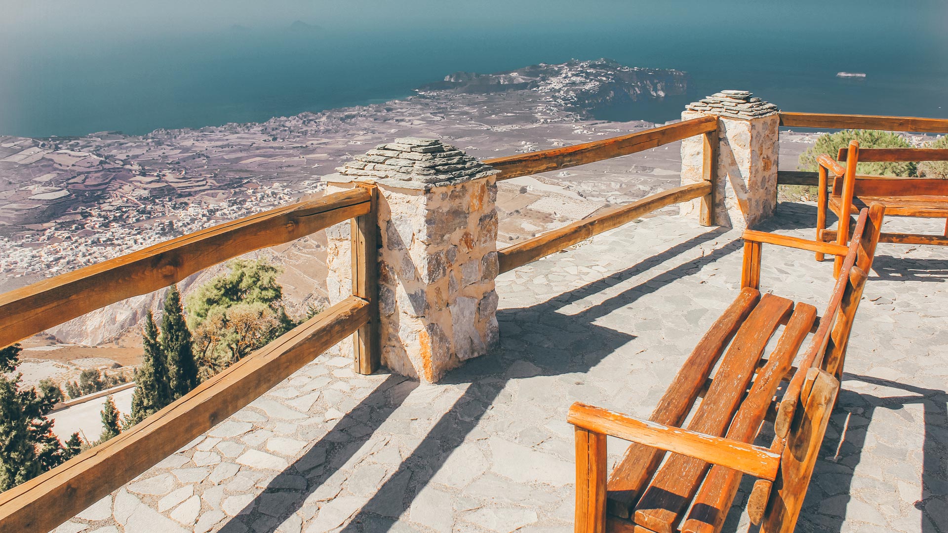 Visit the monastery of Profitis Ilias (build it 1711) and enjoy a picnic with a 360-degree view