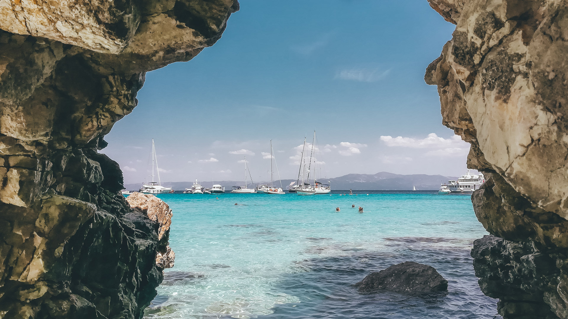 Antipaxi, there’s the added bonus of a small sea cave at Vrika