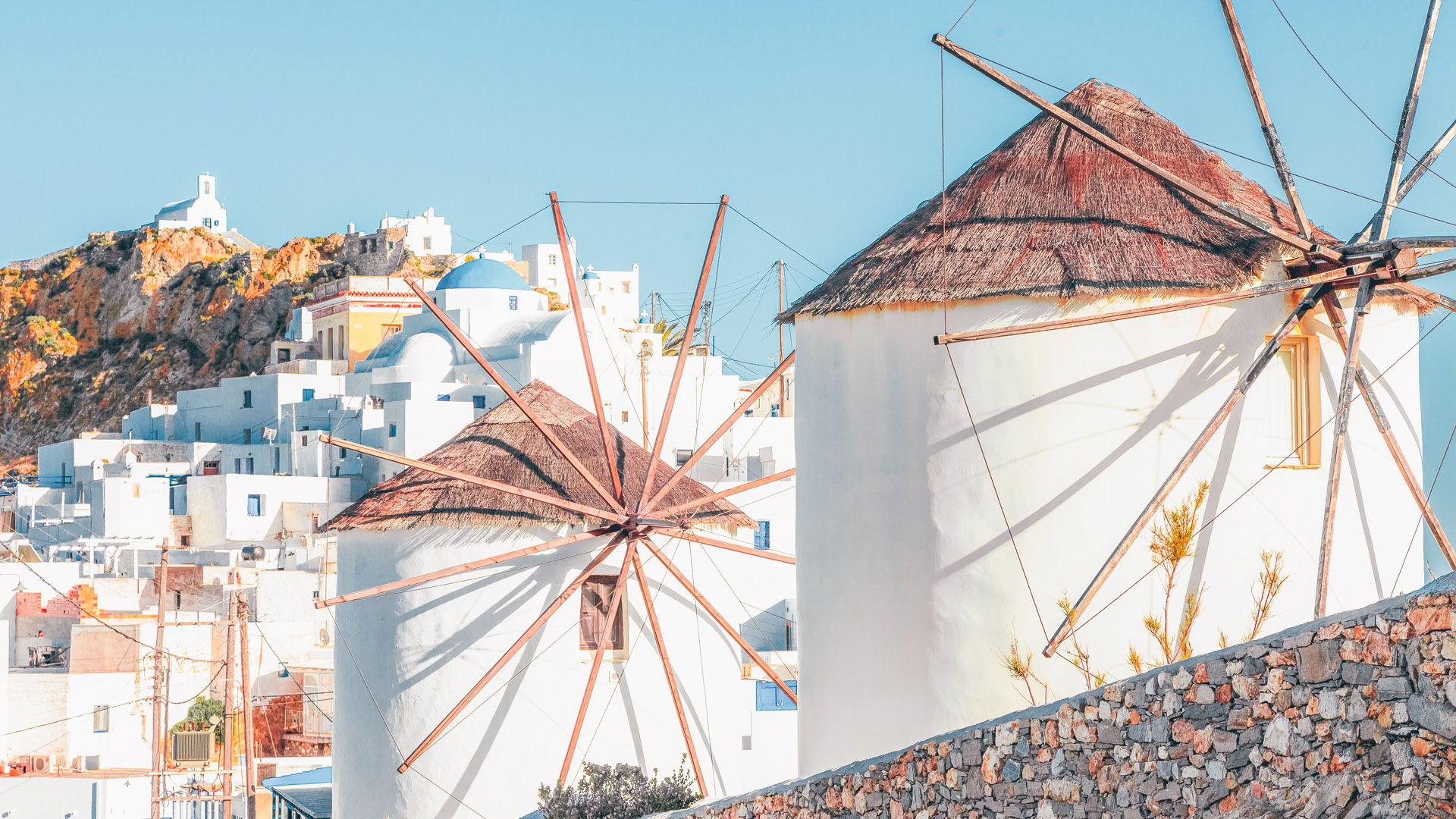 The iconic windmills of Serifos, where you’ll stop for that postcard-perfect shot of town