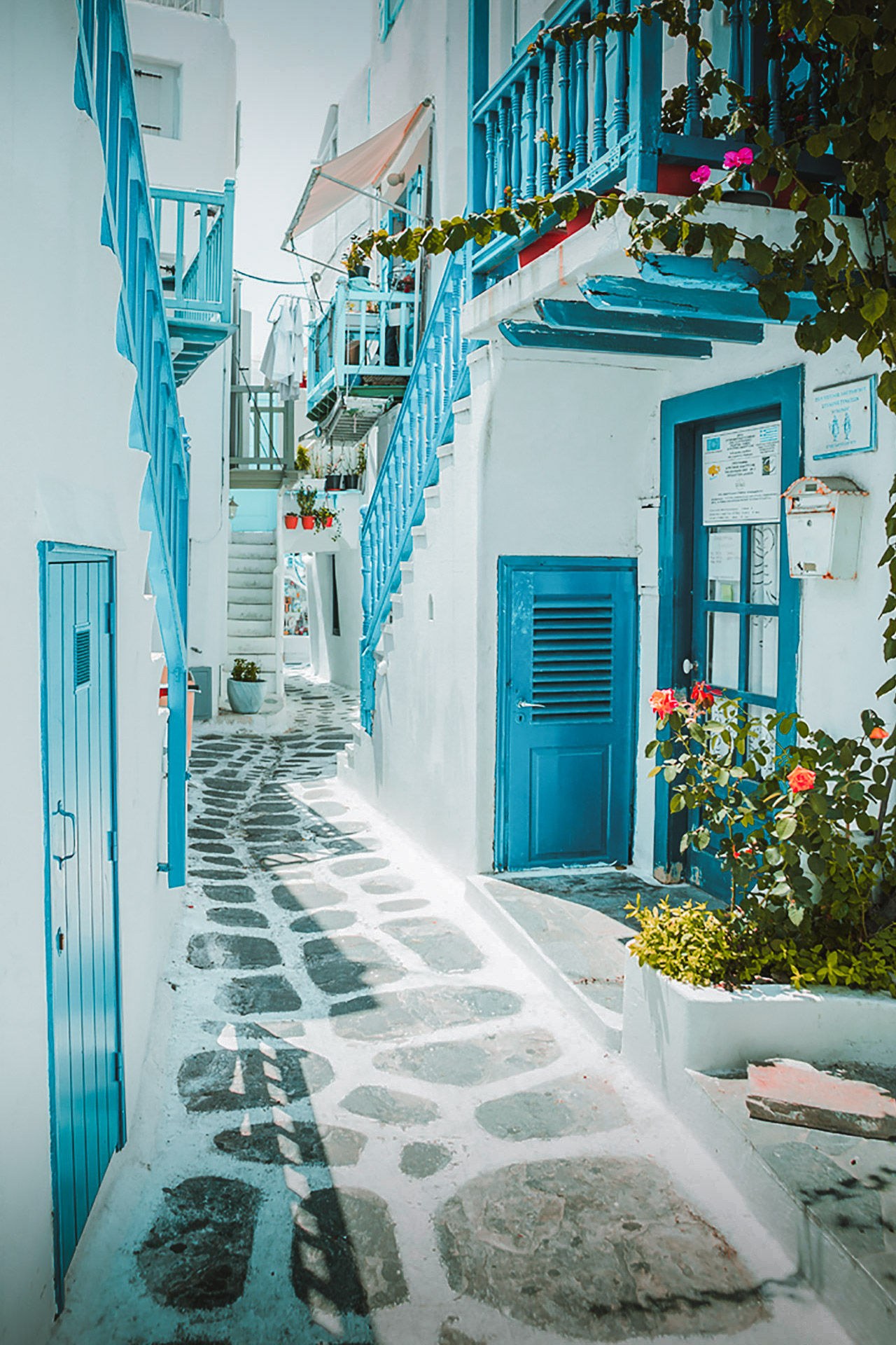 You’ll know all about the Cycladic beauty of Hora from the images of cascading bougainvillea and snow-white houses with blue window frames and balconies