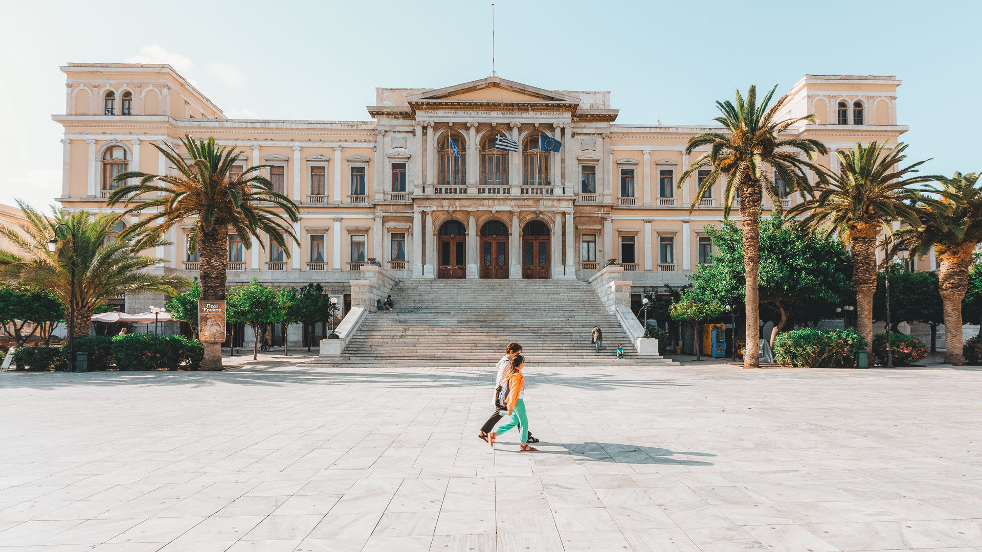 Miaouli Square in Syros island