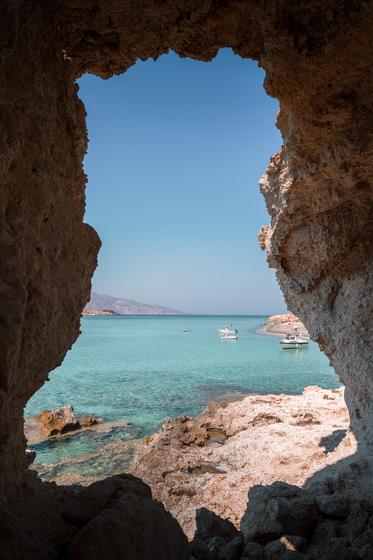Amazing  turquoise waters on Koufonisi island in Crete