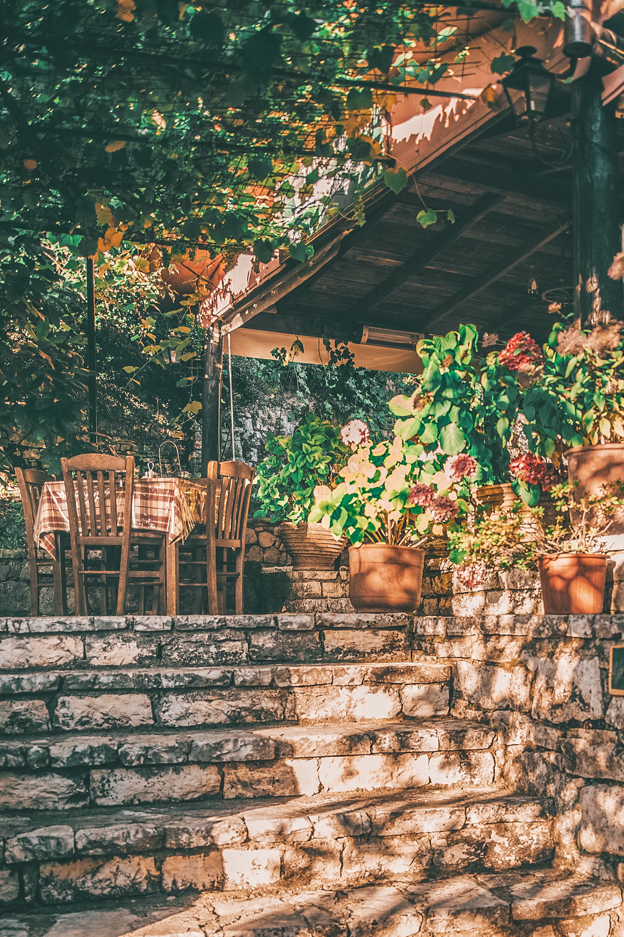 Traditional tavern in Old Perithia,Corfu