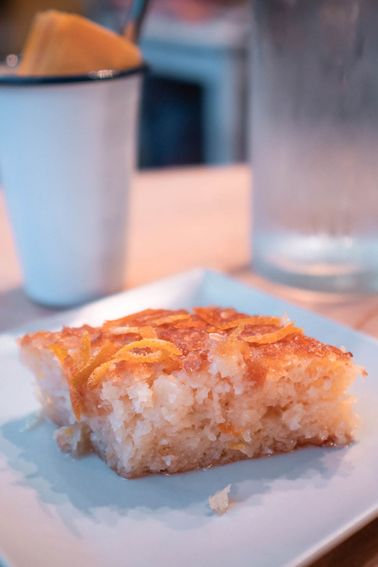 Portokalopita (orange-pie) in Samos