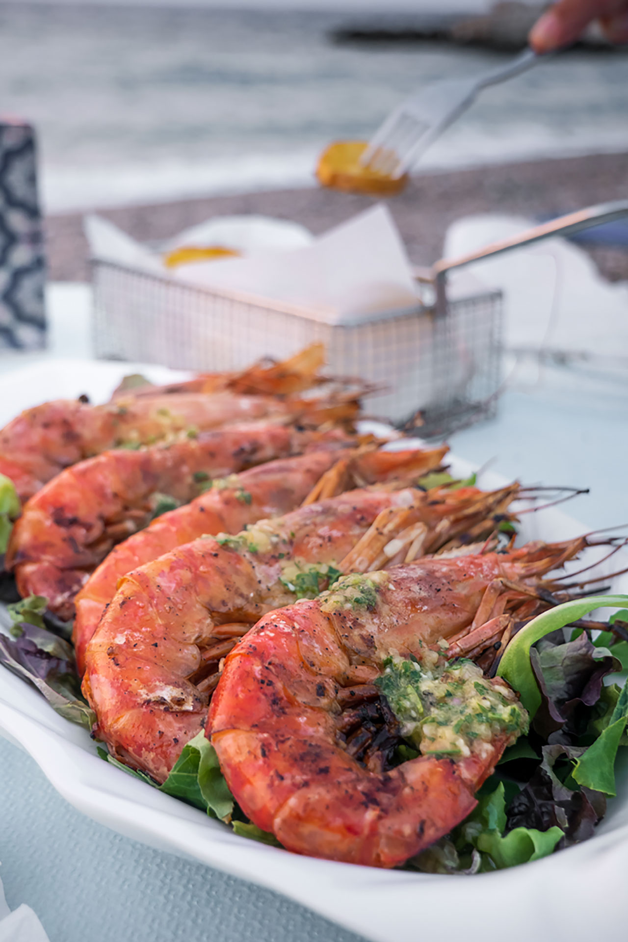 Seafood by the beach in Kokkari