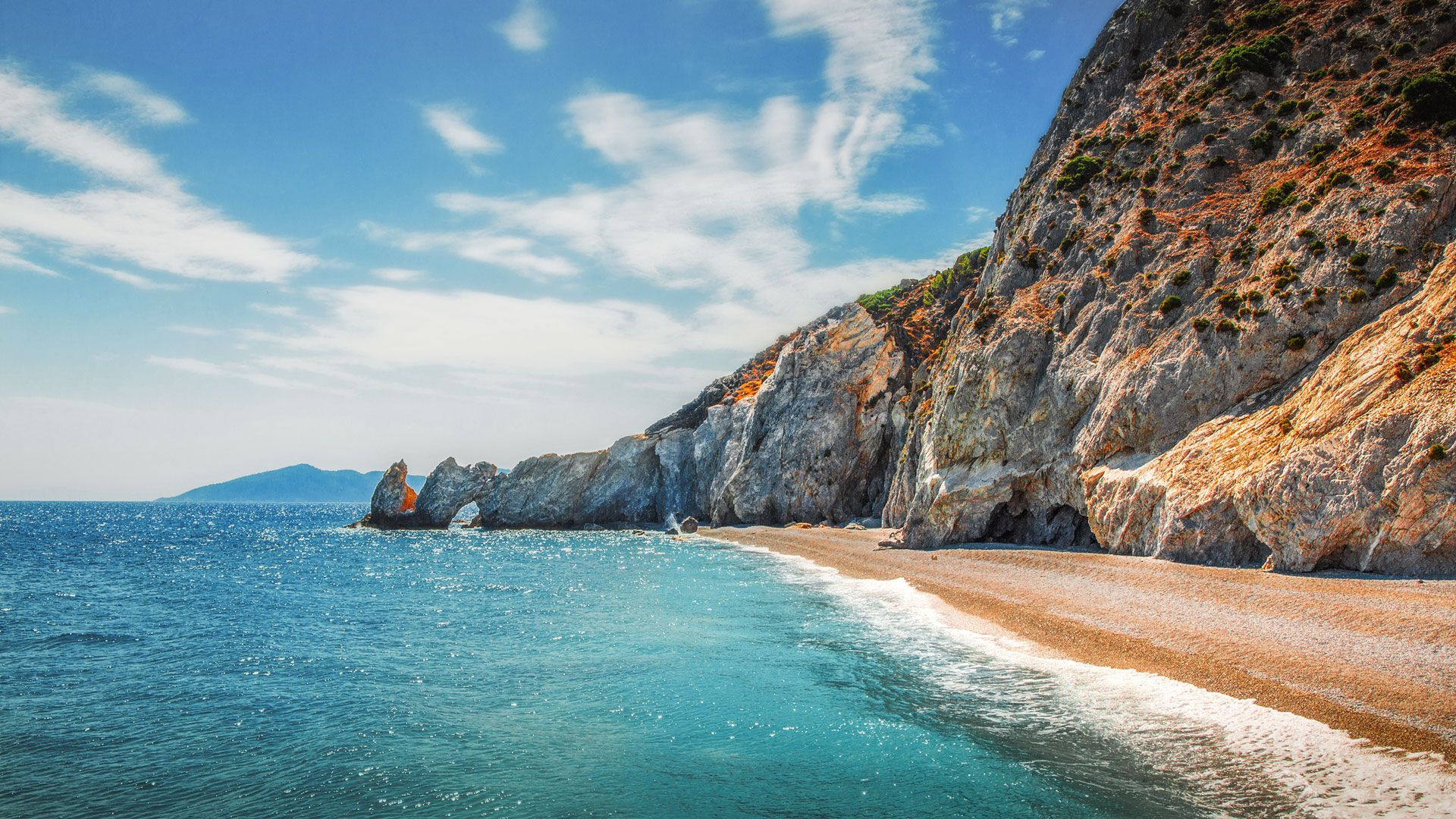 Lalaria beach on the Northeastern tip of Skiathos
