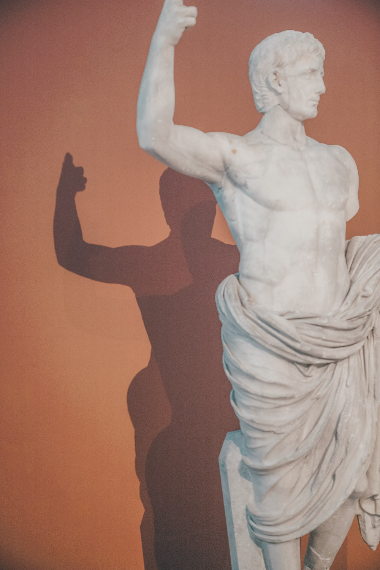 Vew of ancient statue at Archaeological Museum of Thessaloniki