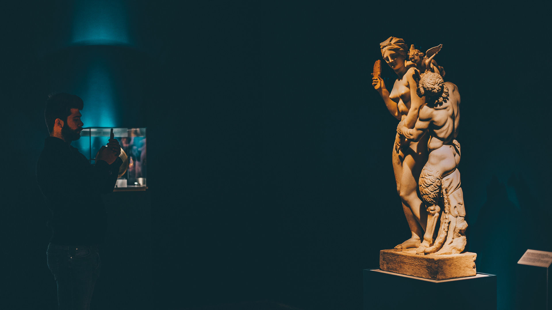 Marble group of Aphrodite, Pan and Eros, from Delos
