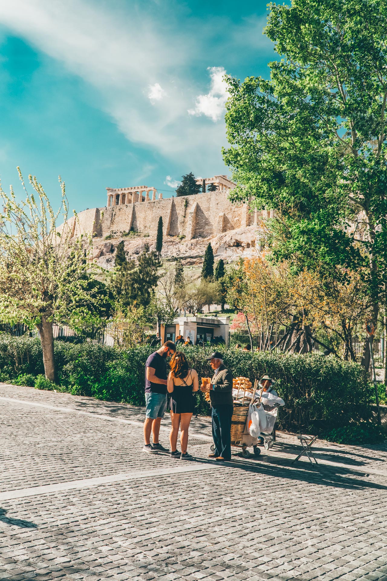 Head up the pedestrianised street of Dyonisiou Areopagitou
