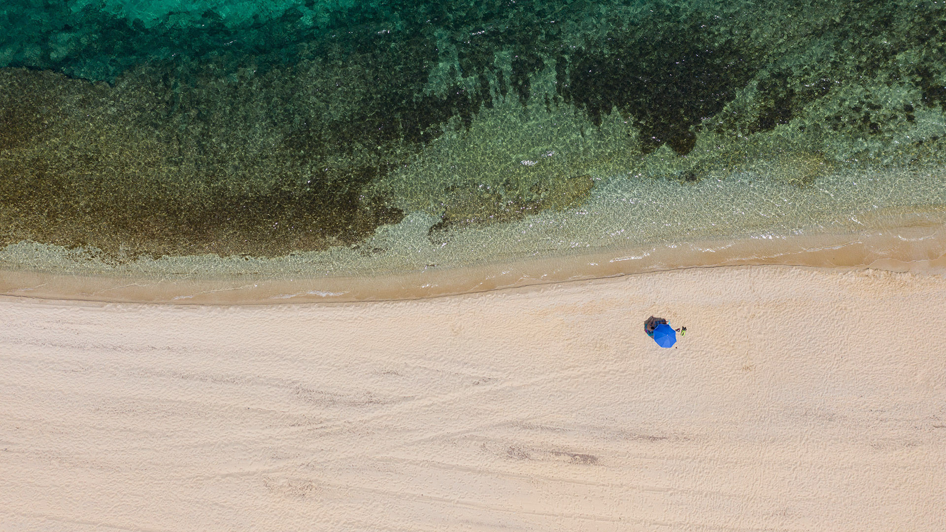 Kalafatis beach in early summer months.