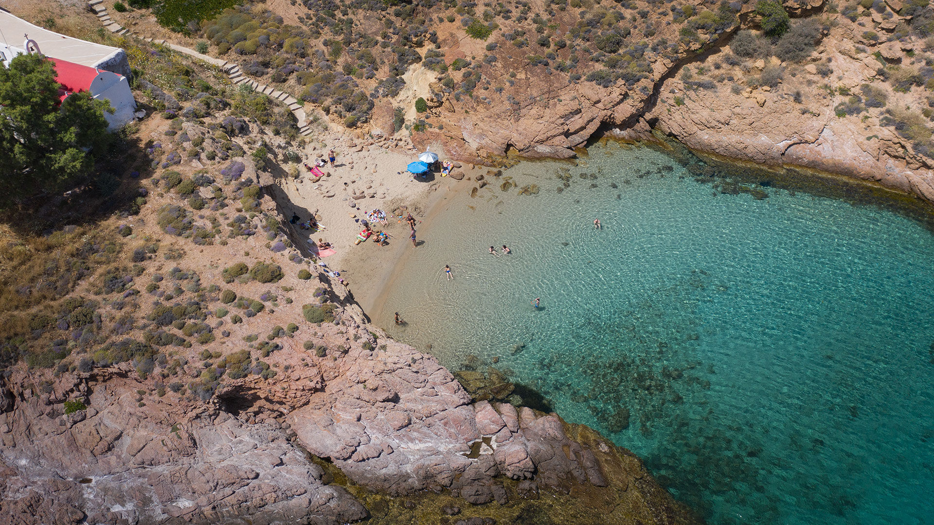 Smaller bay near Agios Sostis beach.