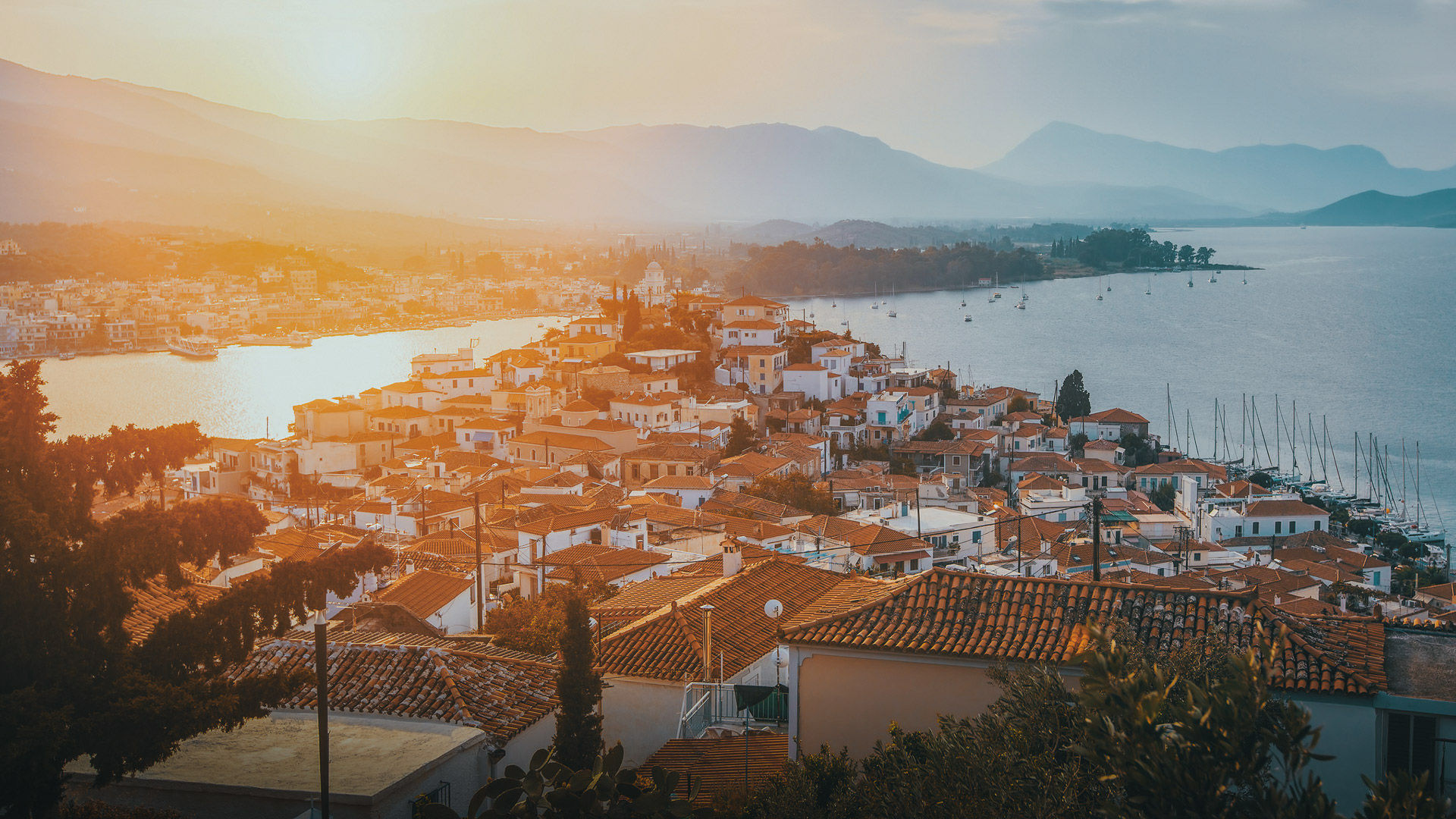 Sunset in Poros island