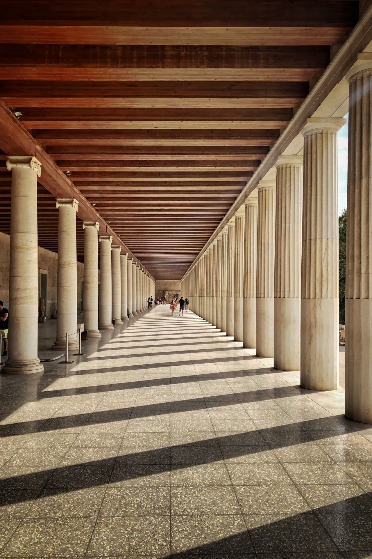 The Stoa of Attalos, named after King Attalos II of Pergamon who had it built as one of the city’s main marketplaces in the 2nd century BC