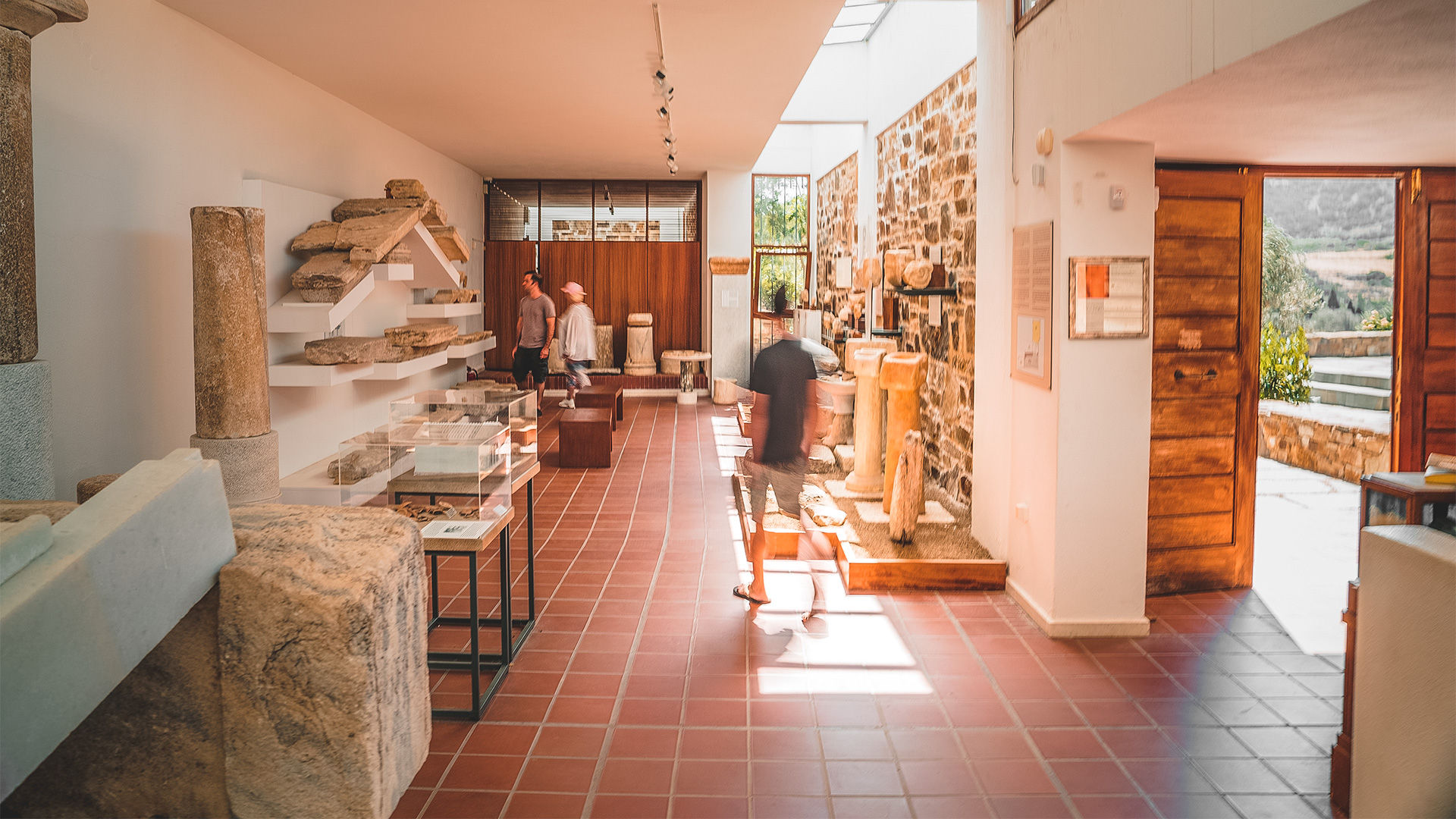 At Gyroulas' museum  you can find fragments of sculptures and votives