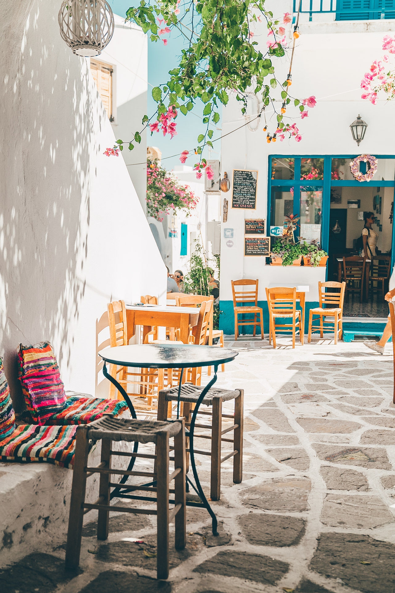 You’ll find traditional cafes set amongst the houses