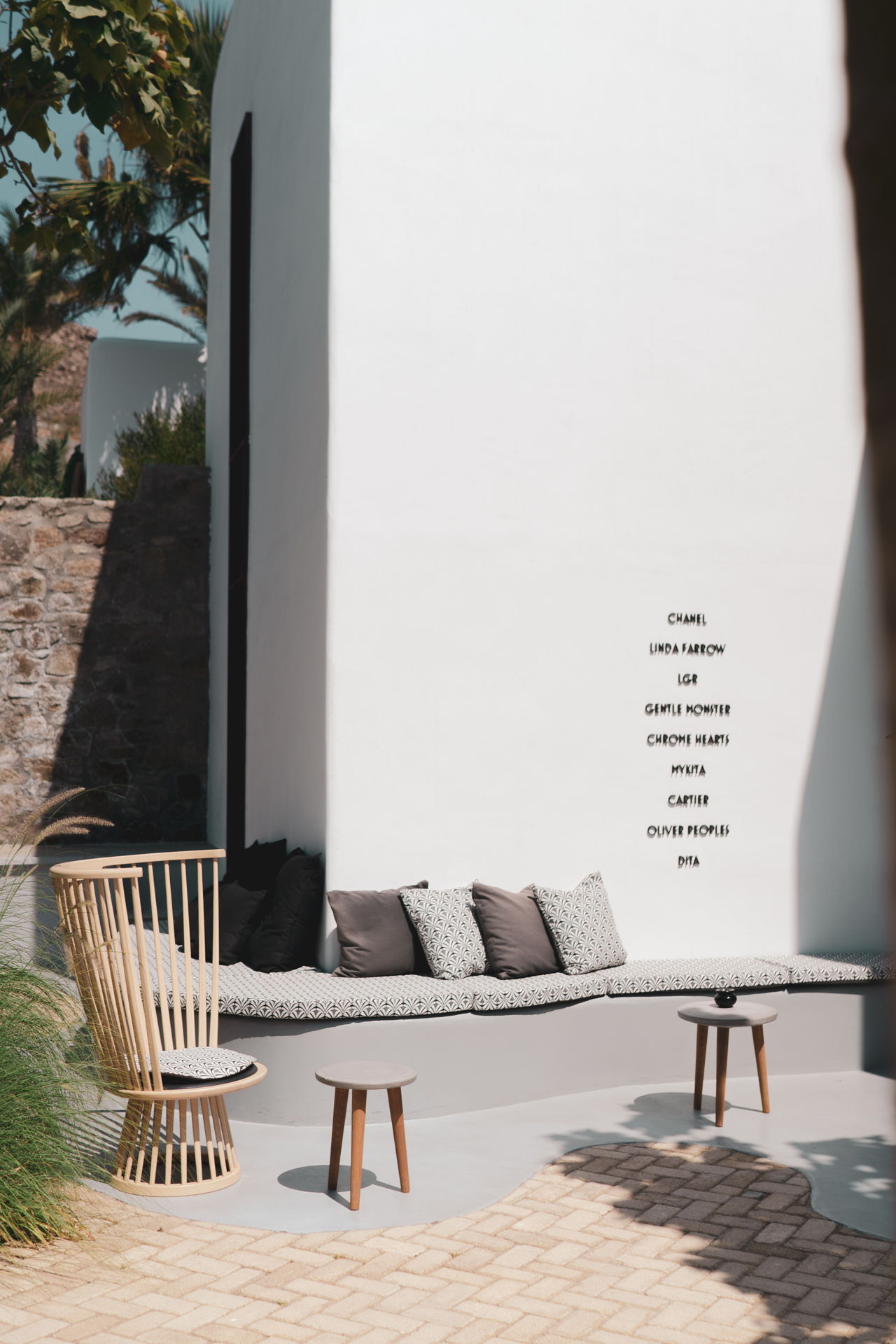 Splashing out at the shops in Mykonos.