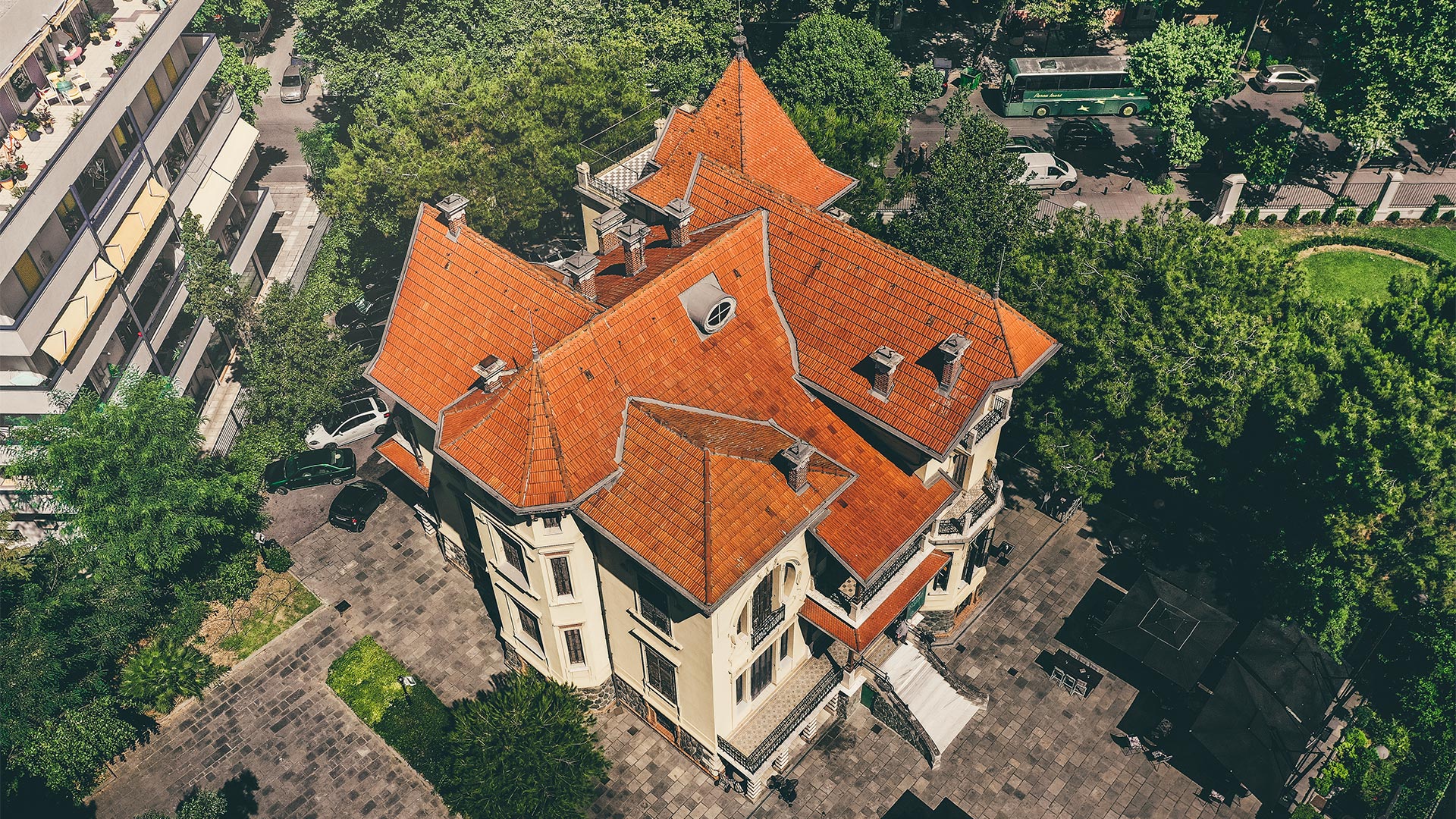 Aerial view of Casa Bianca