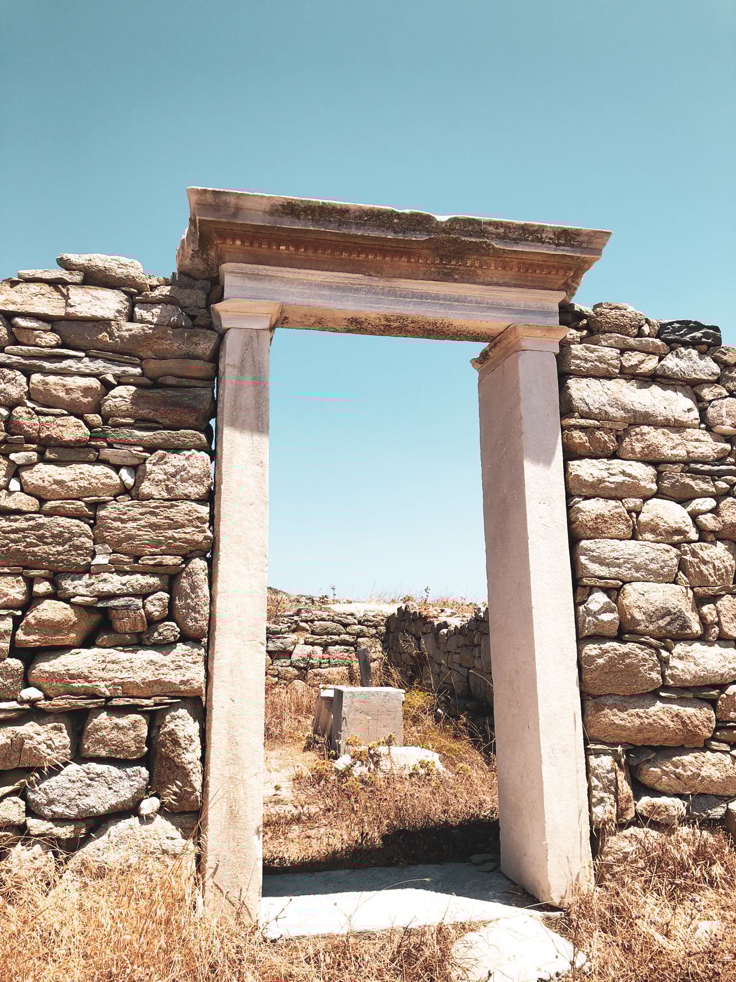 Ancient remains dating from Mycenaean times in Delos