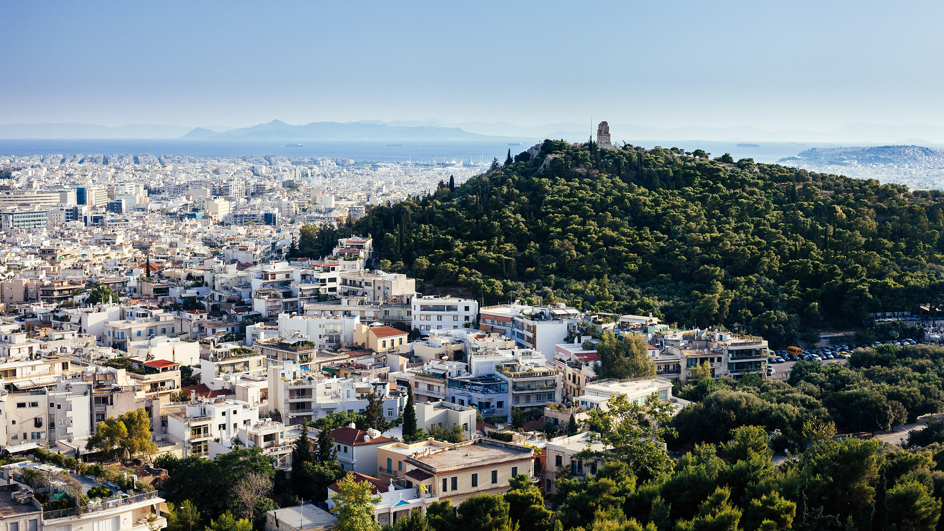 View from Lycabetus hill in Athens