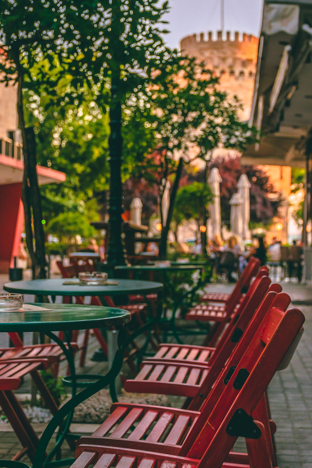You will find many cafes & restaurants around the White Tower