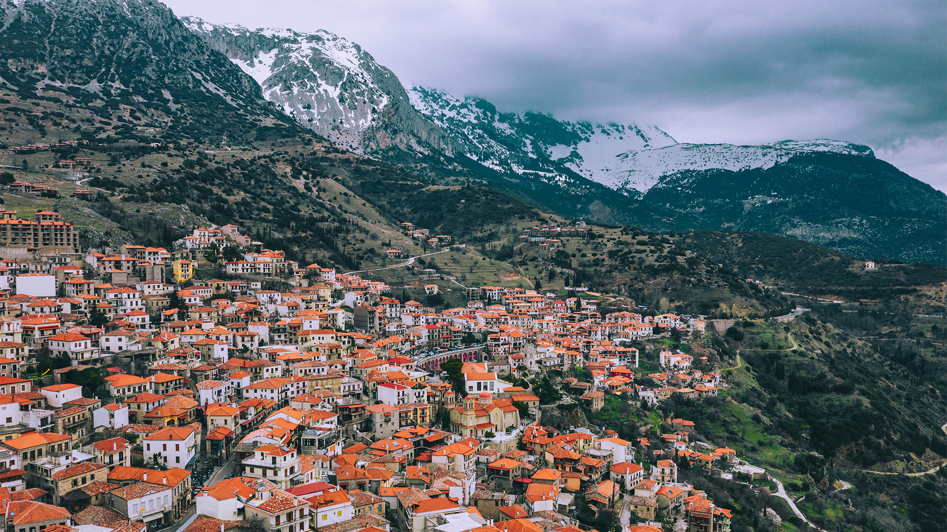 Aerial view of Arahova