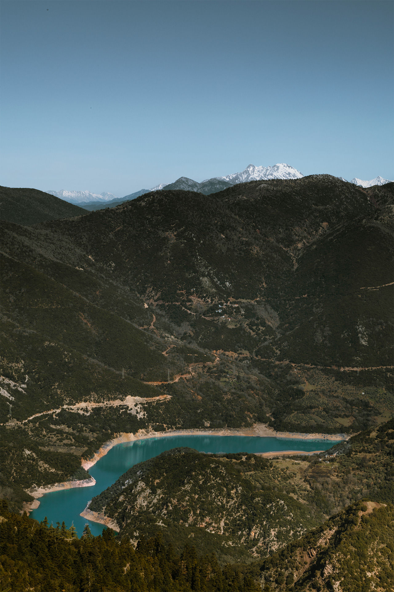Surrounded by the pine trees and other greenery so characteristic of Evritania