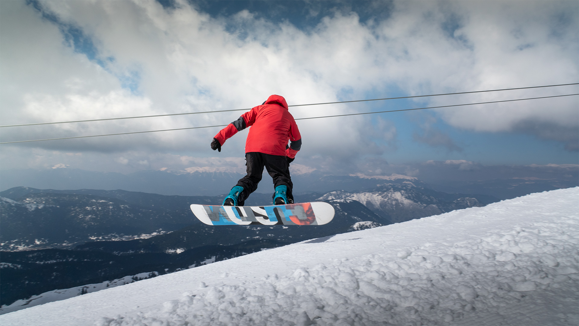 Snowboarding at Parnassos mountain