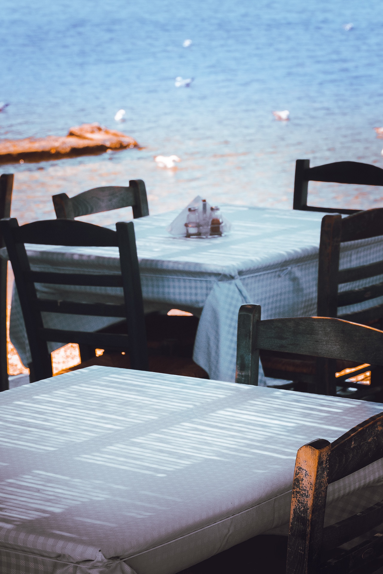 There are a few taverna choices down the coast from Sounion that do the setting justice
