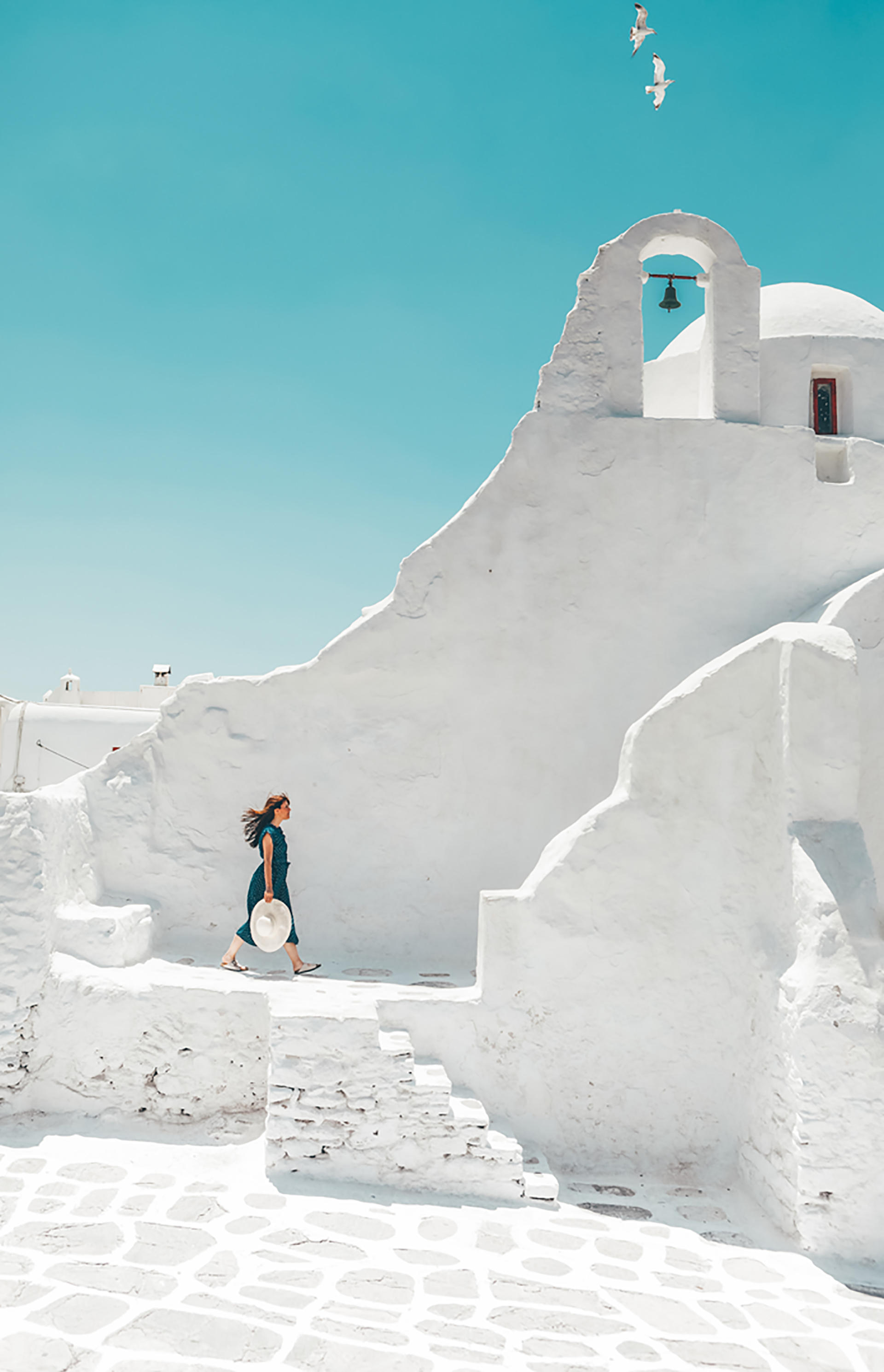 View of the little church Paraportiani in Mykonos' Hora