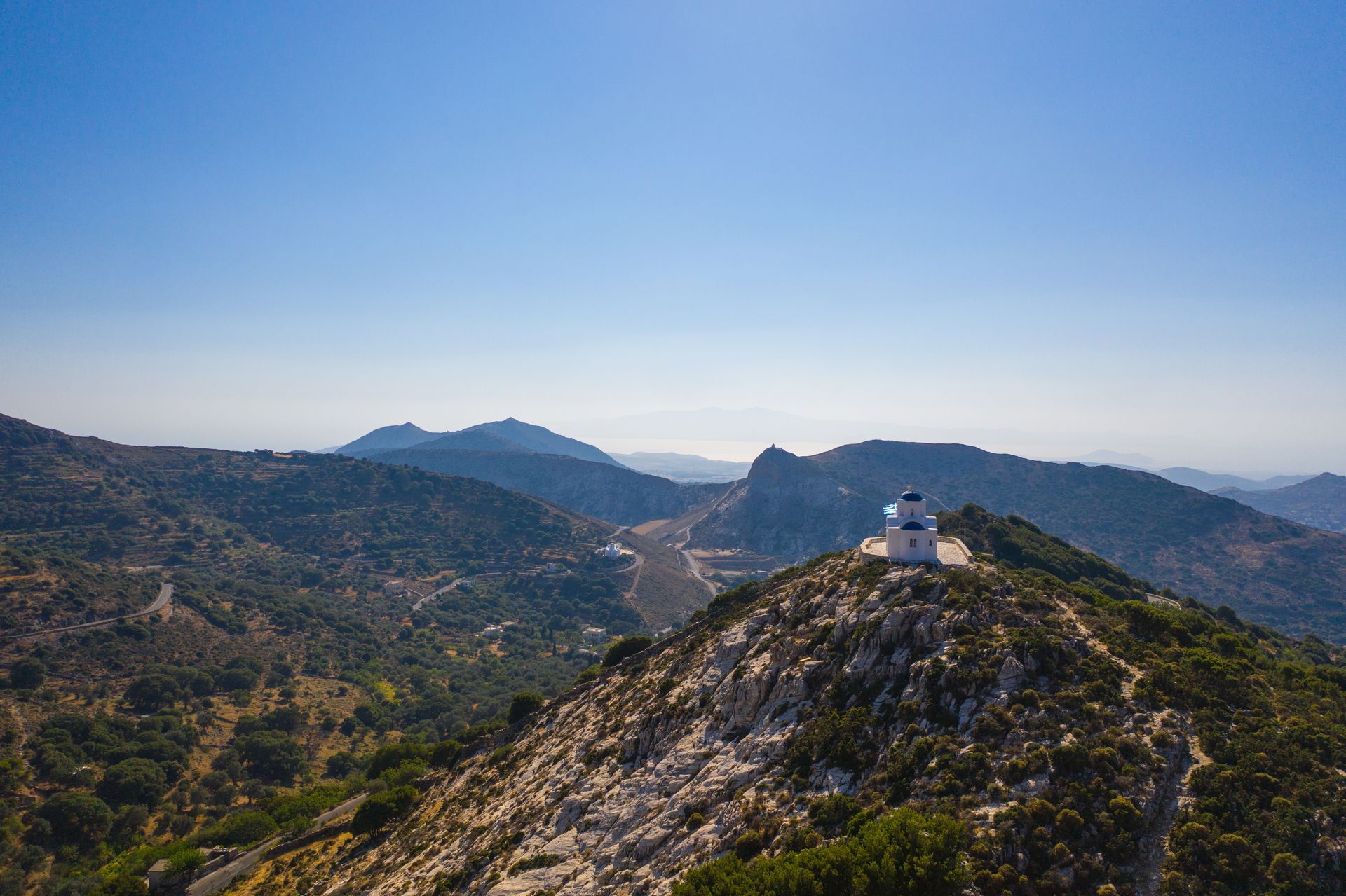Amazing views of the countryside from Profitis, located near Filoti village
