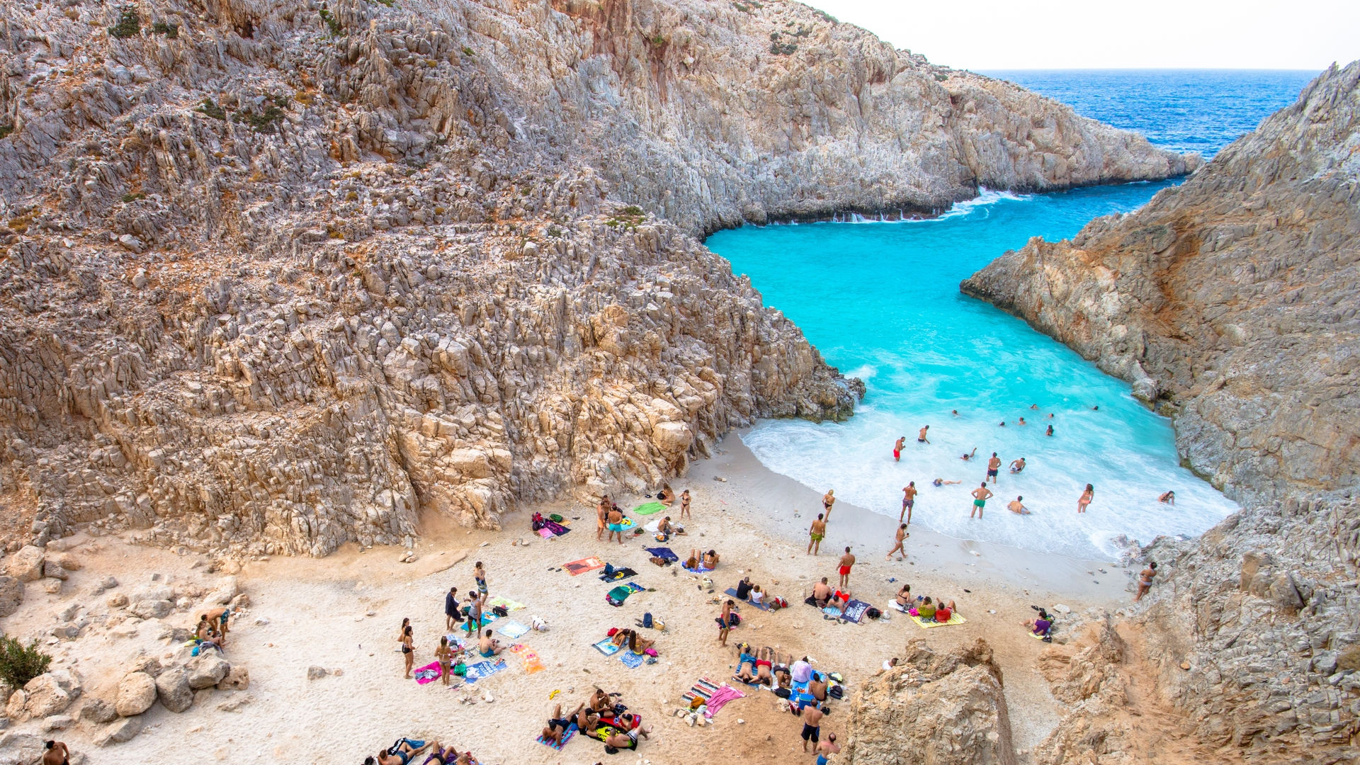 Beach Seitan limania or Agiou Stefanou