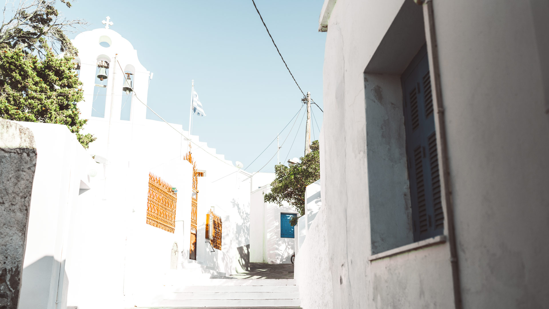 The diminutive church of Agios Ioannis which is both Catholic and Orthodox in Galanado village 