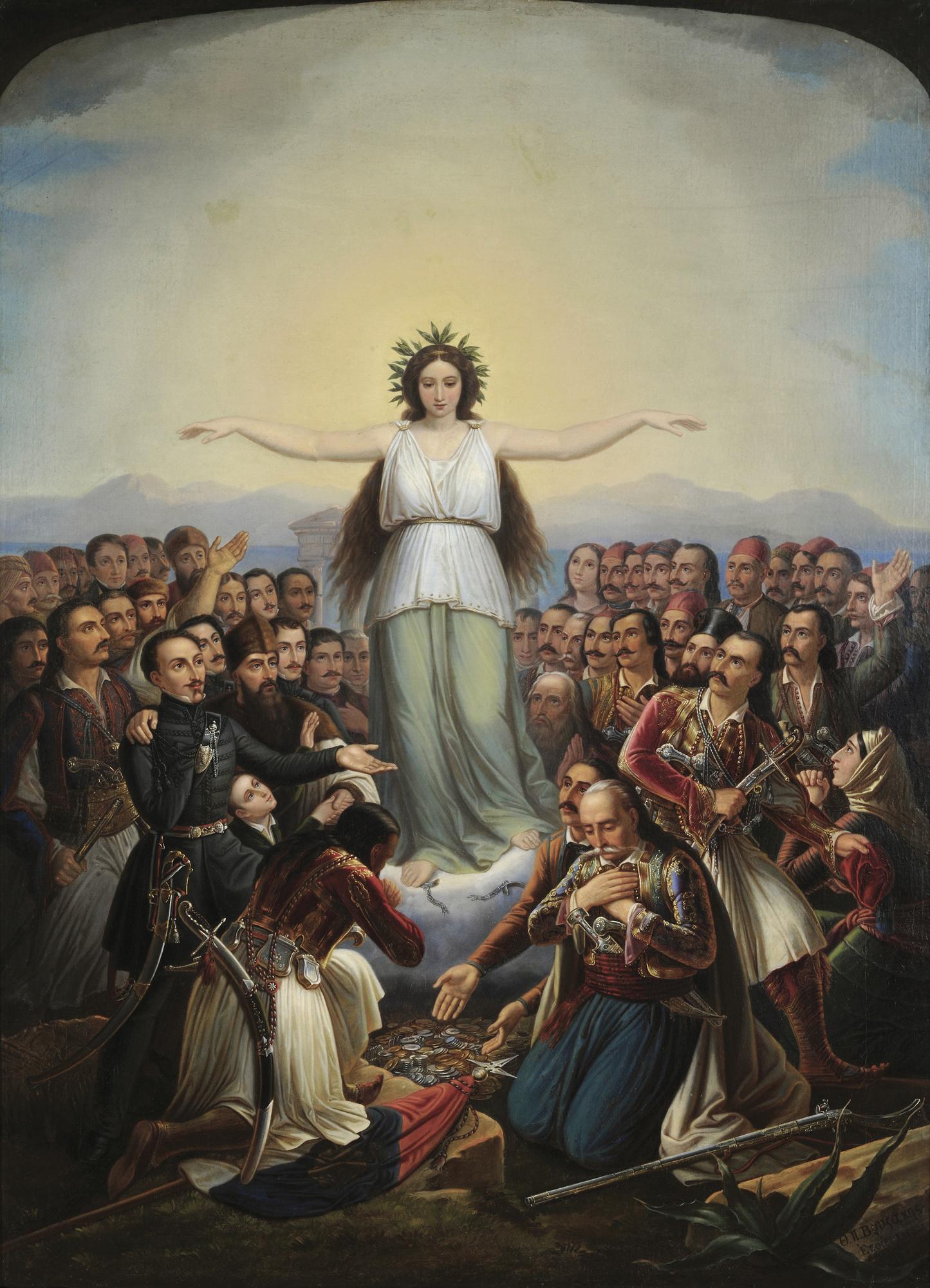 Greece Expressing Gratitude, 1858 by Theodoros Vryzakis